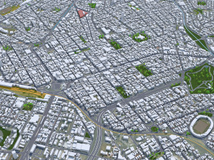 Campinas city Brazil 25km 3D Model
