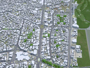 Cancun Quintana Roo city Mexico 30km 3D Model