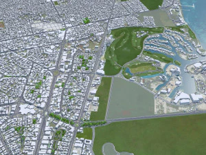 Cancun Quintana Roo city Mexico 30km 3D Model