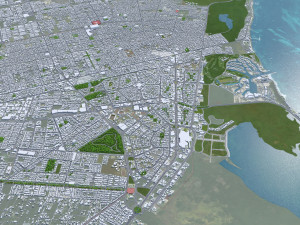 Cancun Quintana Roo city Mexico 30km 3D 模型