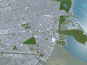 Cancun Quintana Roo city Mexico 30km 3D Model