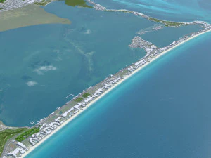 Cancun Quintana Roo city Mexico 30km 3D Model