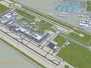 Cancun Quintana Roo city Mexico 30km 3D Model