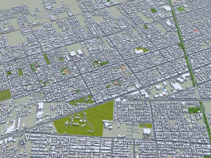 Cancun Quintana Roo city Mexico 30km 3D Model