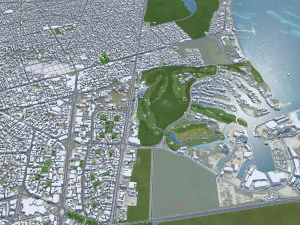 Cancun Quintana Roo city Mexico 30km 3D Model