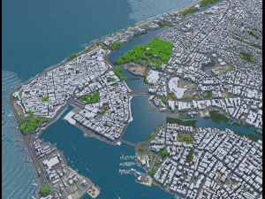 Cidade de Cartagena Bol&iacute;var Col&ocirc;mbia 22km Modelo 3D