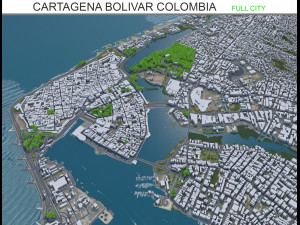 Cartagena city Bolivar Colombia 22km 3D Model