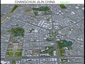 Changchun city Jilin China 75km 3D मॉडल