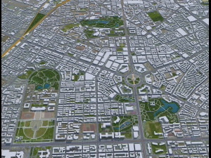 Changchun city Jilin China 75km Modello 3D