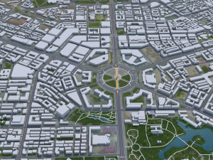 Changchun city Jilin China 75km Modello 3D