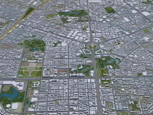 Changchun city Jilin China 75km Modello 3D