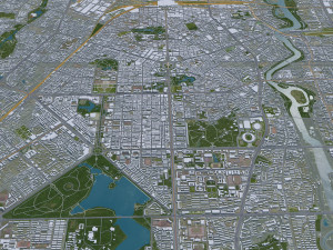 Changchun city Jilin China 75km Modello 3D