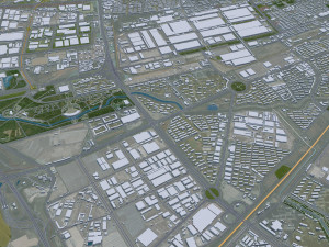 Changchun city Jilin China 75km Modello 3D