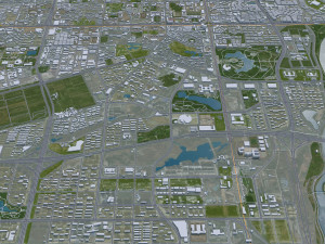 Changchun city Jilin China 75km Modello 3D