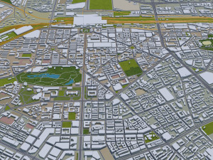 Changchun city Jilin China 75km Modello 3D