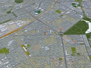 Changchun city Jilin China 75km Modello 3D