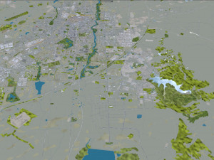 Changchun city Jilin China 75km Modello 3D