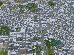 Changchun city Jilin China 75km Modello 3D