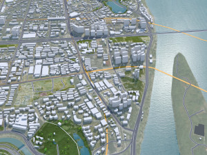 Changsha city Hunan China 60km 3Dモデル