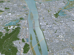 Changsha city Hunan China 60km 3Dモデル