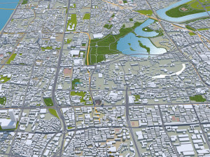 Changsha city Hunan China 60km 3Dモデル