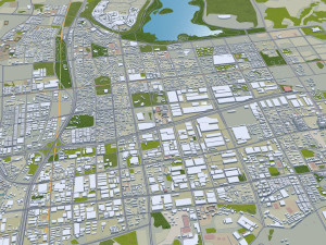 Changsha city Hunan China 60km 3Dモデル