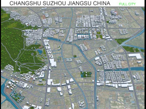 Changshu city Suzhou Jiangsu China 50km 3D Model