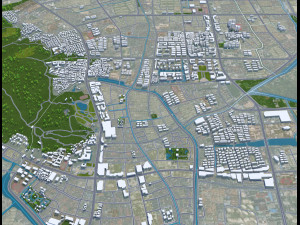 Changshu city Suzhou Jiangsu China 50km 3D Model