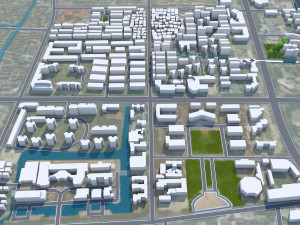 Changshu city Suzhou Jiangsu China 50km 3D Model