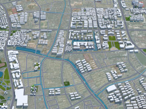 Changshu city Suzhou Jiangsu China 50km 3D Model
