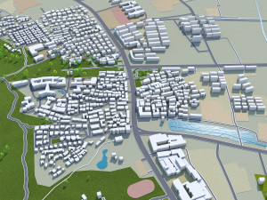 Changshu city Suzhou Jiangsu China 50km 3D Model