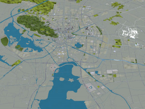 Changshu city Suzhou Jiangsu China 50km 3D Model