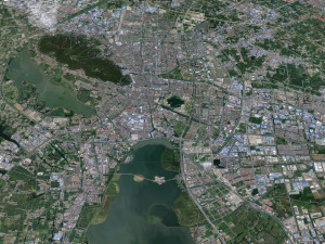 Changshu city Suzhou Jiangsu China 50km 3D Model