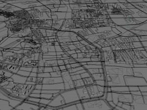 Changshu city Suzhou Jiangsu China 50km 3D Model
