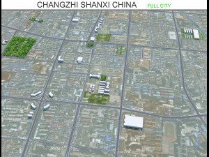 Changzhi city Shanxi China 40km 3D Model