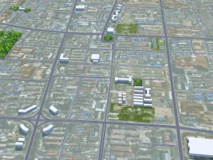 Changzhi city Shanxi China 40km 3D Model
