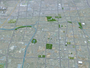 Changzhi city Shanxi China 40km Modelo 3D