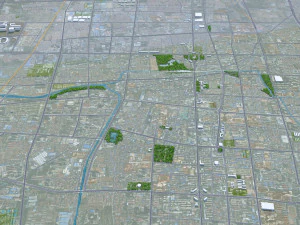 Changzhi city Shanxi China 40km 3D Model