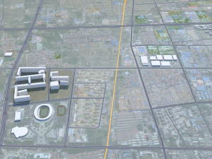 Changzhi city Shanxi China 40km 3D Model