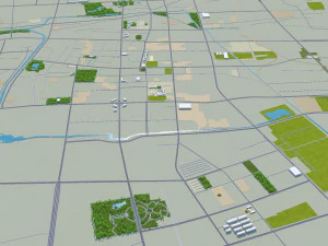 Changzhi city Shanxi China 40km 3D Model