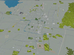 Changzhi city Shanxi China 40km 3D Model