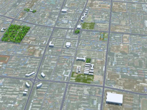 Changzhi city Shanxi China 40km 3D Model