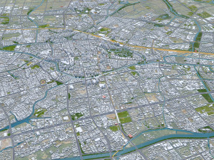 Changzhou city Jiangsu China 75km Modelo 3D