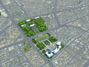 Chaozhou şehri Guangdong Eyaleti &Ccedil;in 40km 3D Model