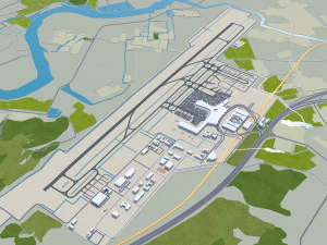 Chaozhou şehri Guangdong Eyaleti &Ccedil;in 40km 3D Model