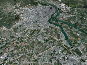 Chaozhou şehri Guangdong Eyaleti &Ccedil;in 40km 3D Model