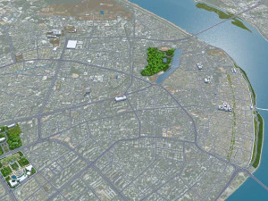 Chaozhou şehri Guangdong Eyaleti &Ccedil;in 40km 3D Model