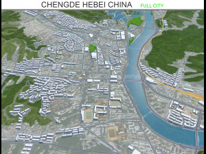 Chengde city Hebei China 45km 3D Model