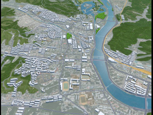 Chengde city Hebei China 45km 3D Model