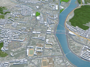 Chengde city Hebei China 45km 3D Model